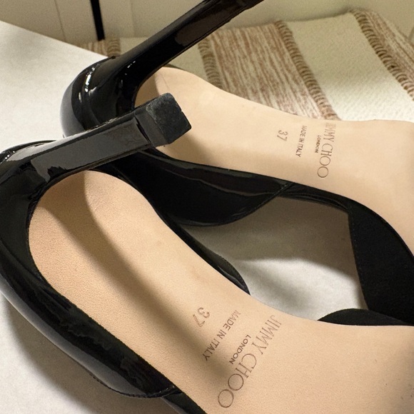 Jimmy Choo Darylin 85mm Suede and Patent Leather High Heel Pumps size 37 - Picture 5 of 7